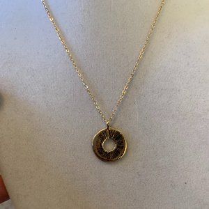 H&M Gold Circle Pendant Necklace NWOT